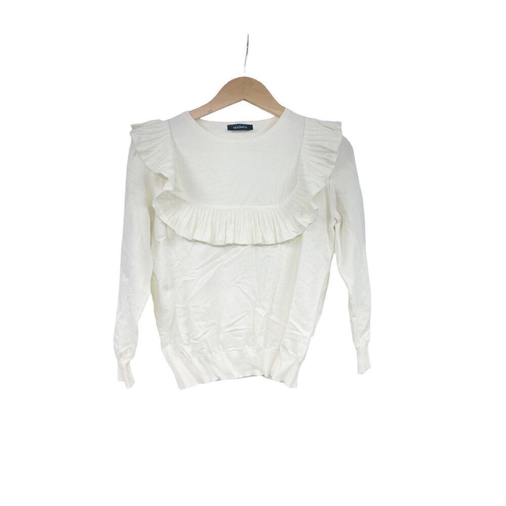 Max & Co Cream Lightweight Soft Ruffle‎ Sweater Womens Small?
